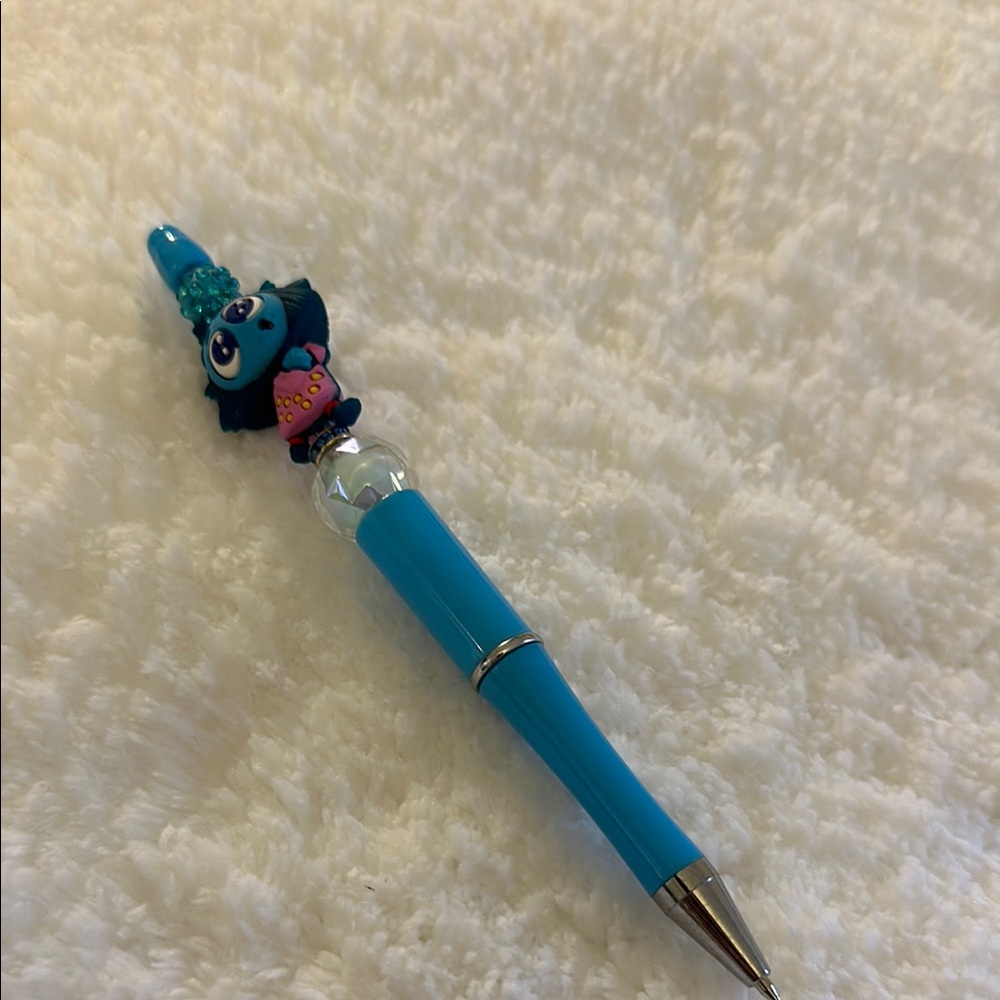 Blue Pen with Cute Character Topper